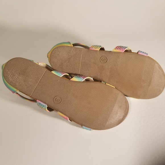 🌸 Art Class Size 3 Girls Rainbow Sandals - Picture 6 of 7